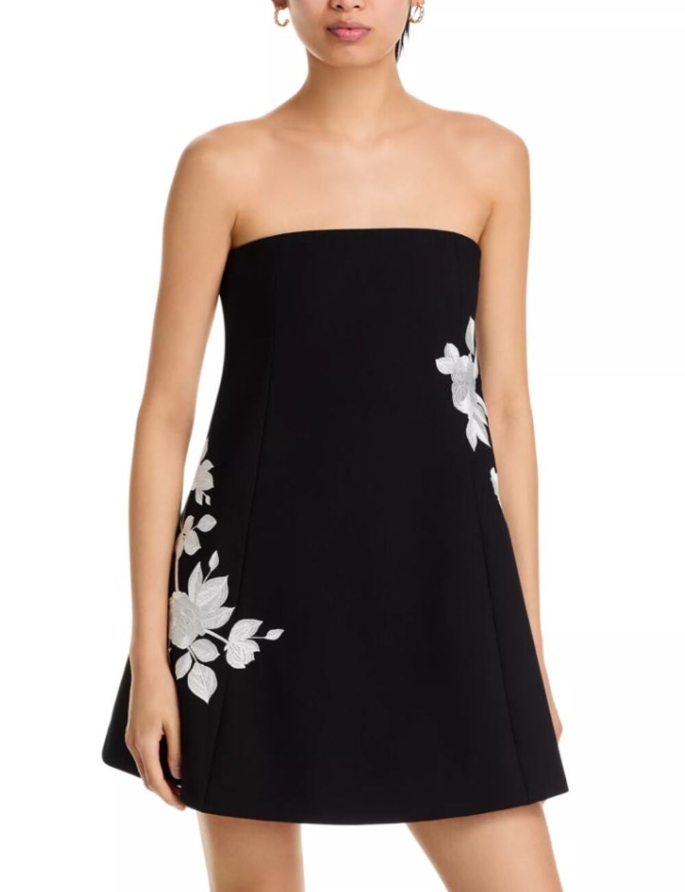 NWT Cinq a Sept Trailing Floral Irla Dress Black Ivory Size 6